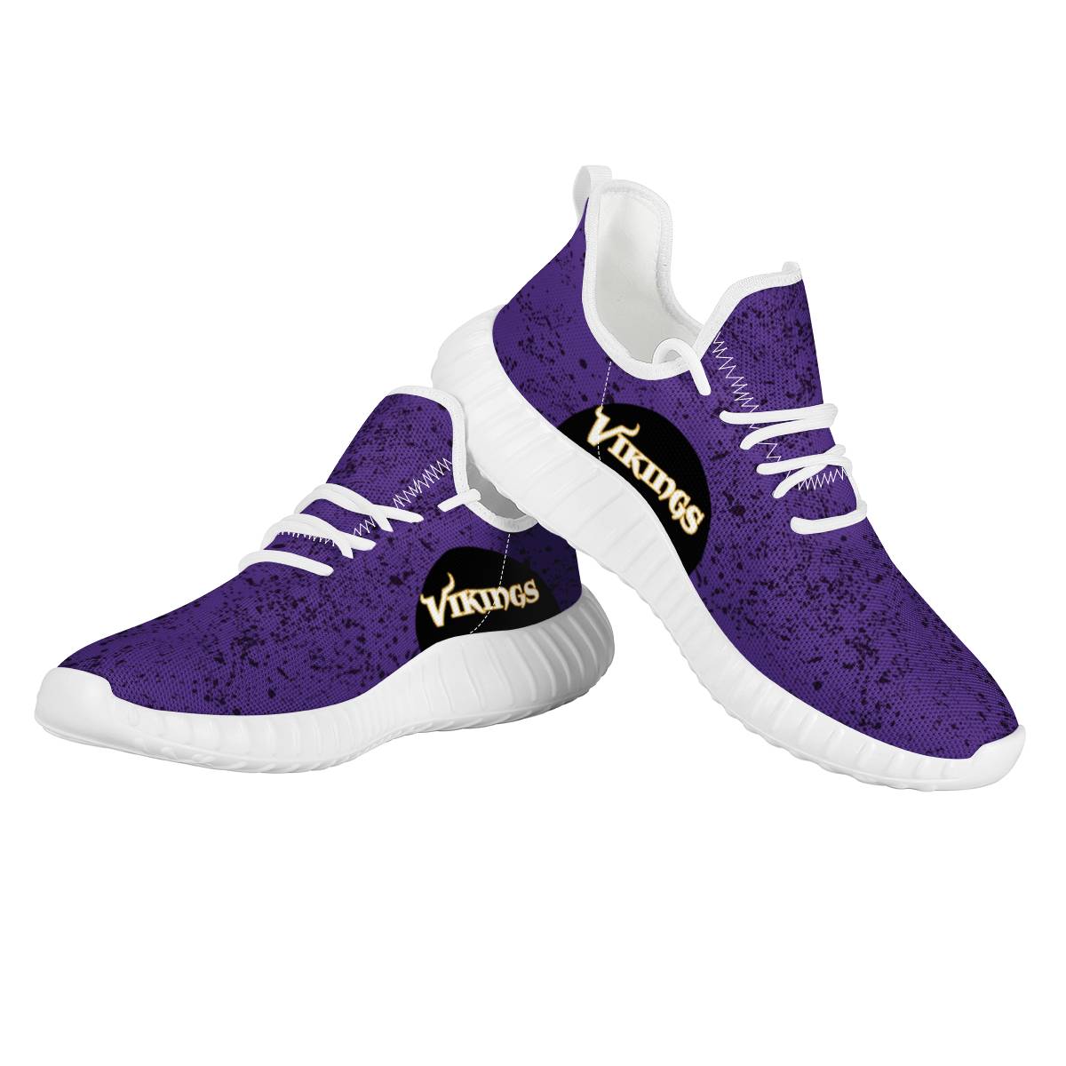 Women's Minnesota Vikings Mesh Knit Sneakers/Shoes 013
